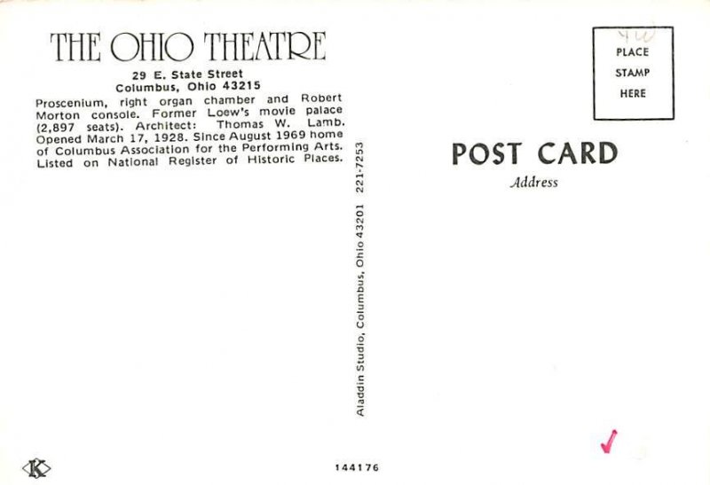The Ohio Theatre , Columbus, Ohio   