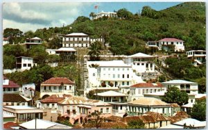 M-88002 Flags fly over Denmark House St Thomas Virgin Islands