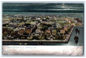 Charleston South Carolina SC Postcard Bird's Eye View c1905 Unposted Antique