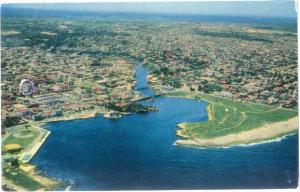 Air View of Havana, Cuba and the Almendares River, pre-zip code Chrome