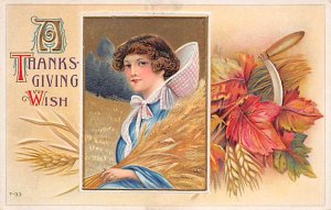 Artist Samuel Schmucker Vintage Thanksgiving Postcard