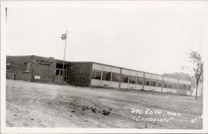 Sainte Rose Du Lac Manitoba St Rose Du Lac Collegiate School RPPC Postcard H22