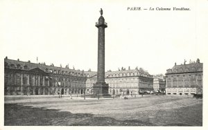 Vintage Postcard 1910's Paris La Colonne Vendome Statue France FR