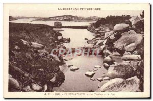 Old Postcard The Ploumanach Troieros And The Port