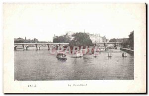 Old Postcard Paris Pont Neuf