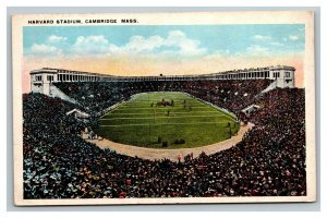 Vintage 1920's Postcard Harvard University Stadium Cambridge Massachusetts