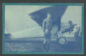 Ca 1927 PPC* CHARLES LINDBURGH FLEW NONSTOP FROM NY TO PARIS ON HIS SEE INFO