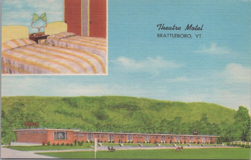 Postcard Theatre Motel Brattleboro VT