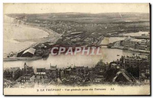 Old Postcard Le Treport Vue Generale Terraces Taking