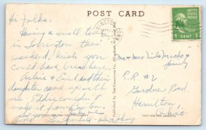 TORRINGTON, Connecticut CT ~ POST OFFICE Litchfield County c1940s  Postcard