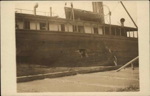 Ship & Pier HJ Coroll Mt. Jewett PA Real Photo Postcard c1910