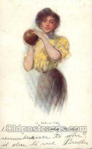 Bowling 1906 crease left top corner, light corner wear, writing on front side...