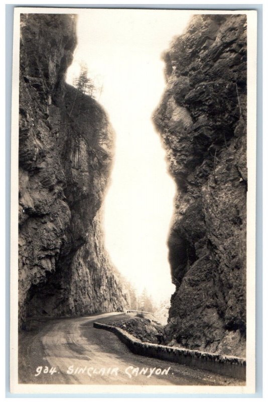 Alberta Canada Postcard Sinclair Canyon Byron Harmon c1920's RPPC Photo