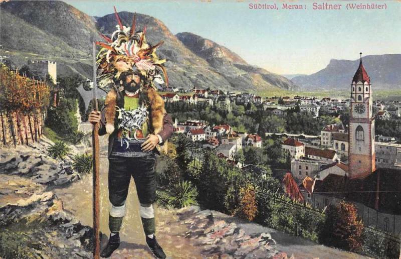 Meran Merano Italy Subtirol Saltner Weinhuter Antique Postcard J65628