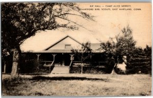 Kip Hall, Camp Alice Merritt, Hartford Girl Scouts CT c1964 Vintage Postcard D77