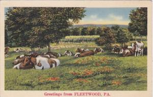 Pennsylvania Greetings From Fleetwood 1944