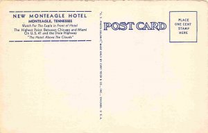 New Monteagle Hotel US 41 Dixie Highway Tennessee linen postcard