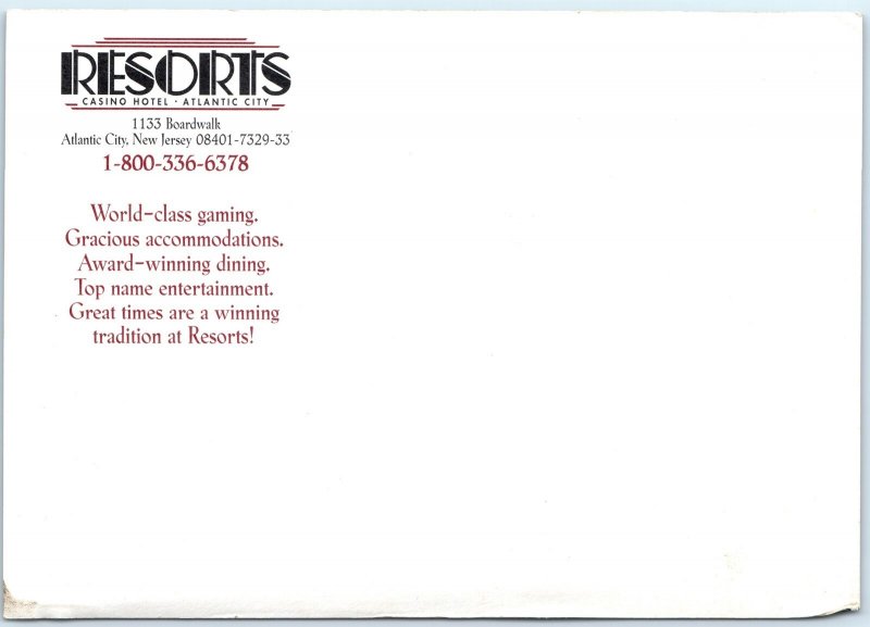 c1970s Atlantic City, NJ Resorts Casino Hotel Art Advertising Card 4x6 PC M12