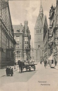 HANNOVER GERMANY~MARKTKIRCHE~1910 KUGELMANN PHOTO POSTCARD
