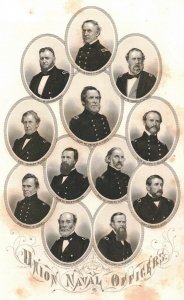 1864 Civil War Union Naval Officers Original Engraved Page 2P1-13 e et