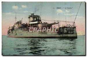 Old Postcard Boat War Brest Le Voltaire