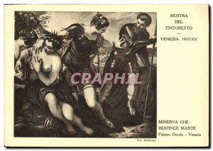 Old Postcard Mostra Del Tintoretto Venezia Minerva Cheresoinge Marte