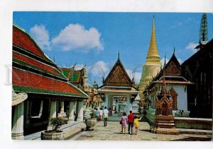 415885 THAILAND BANGKOK Wat Phra Keo Emerald Buddha Temple Old RPPC to GERMANY