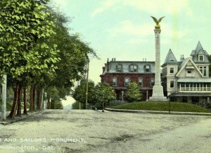 C. 1900-10 Soldiers & Sailors Monument, Wilmington, Vintage Original Postcard F1