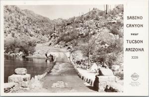 Sabino Canyon near Tucson AZ Arizona UNUSED Frashers Real Photo Postcard E55