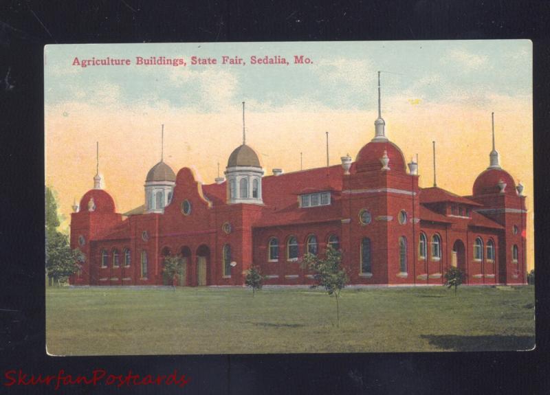 SEDALIA MO. MISSOURI STATE FAIR AGRICULTURE BUILDING ANTIQUE VINTAGE POSTCARD