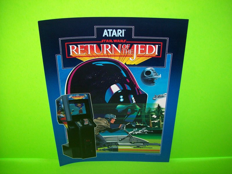 Return Of The Jedi Star Wars Arcade Flyer Original 1984 Video Game Art 8.5 x 11