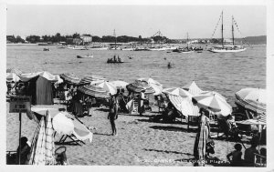 RPPC CANNES Un Coin de Plage France Beach Scene Vintage Postcard ca 1940s