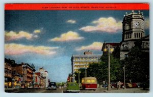 HAMILTON, Ohio OH ~ HIGH STREET Scene - Butler County Court House 1949 Postcard