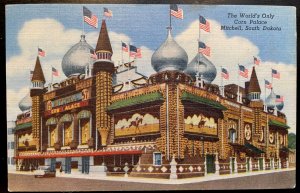 Vintage Postcard 1957 World's Only Corn Palace, Mitchell, South Dakota