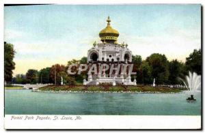 Postcard Ancient Pagoda Forest Park St. Louis