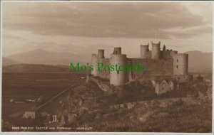 Wales Postcard - Harlech Castle and Snowdon   RS25005