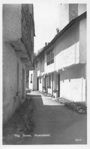 Hawkshead England Flag Street Real Photo Vintage Postcard JF686529