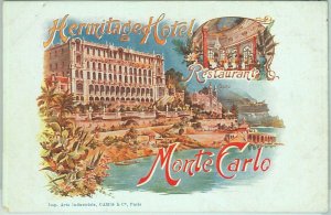 68331 - MONACO - VINTAGE POSTCARD - Monte Carlo: HOTEL HERMITAGE Illustrated-