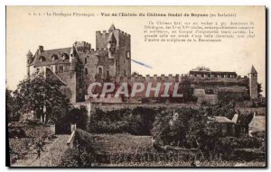 Old Postcard The Dordogne Picturesque view of Entree Feodal Chateau Beynac in...