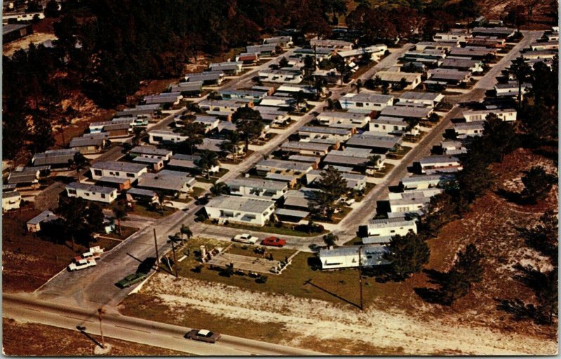 Twin D Trailer Park Clearwater FL Florida Aerial View Postcard VTG UNP Vintage 