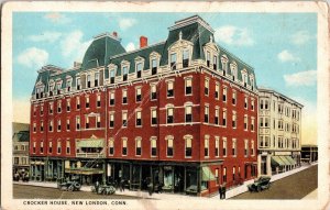 Crocker House New London Connecticut WB 1c Stamp WoB PM Cancel Postcard Vintage 