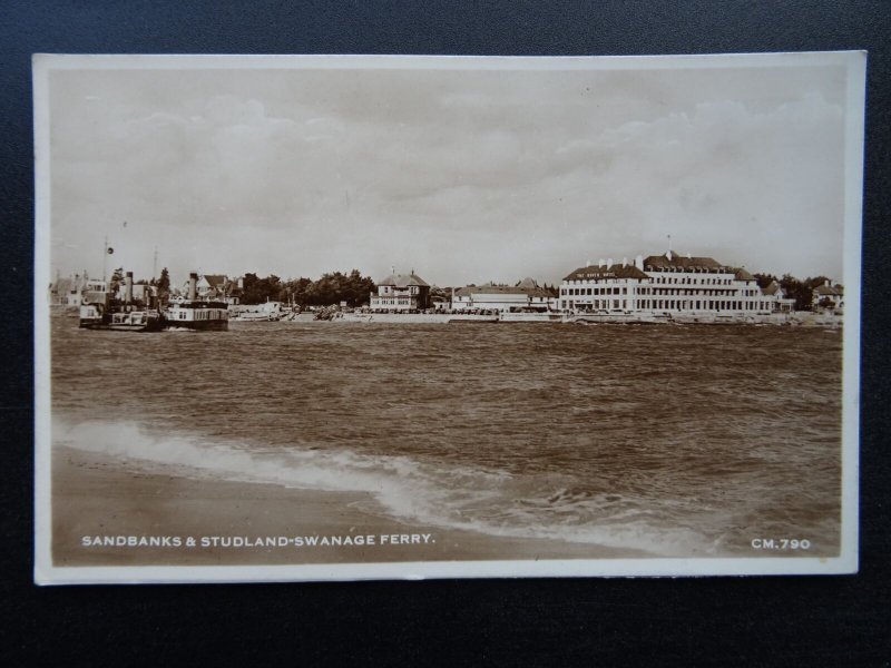 Dorset SANDBANKS & STUDLAND - SWANAGE FERRY c1950s RP Postcard by T&C