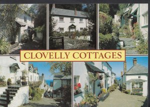 Devon Postcard - Views of Clovelly Cottages     LC4397