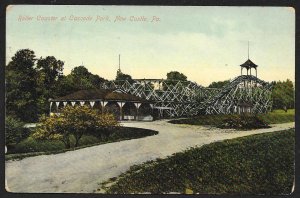 Cascade Park Roller Coaster New Castle Pennsylvania Used c1910