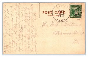 Leon Iowa Decatur Co. Court House Postcard c1911 Postmark