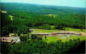 Aerial View University Motel Chapel Hill North Carolina NC Chrome Postcard A4