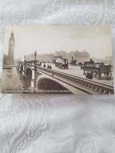 Antique Postcard, Westminster Bridge and Scotland Yard.  Unposted.