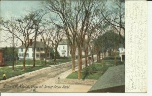 Ellsworth, Maine, View Of Street From Hotel