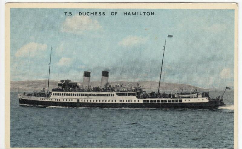 Shipping; TS Duchess Of Hamilton PPC By Dennis, 1965 PMK, To R Kingdon, Hatfield 