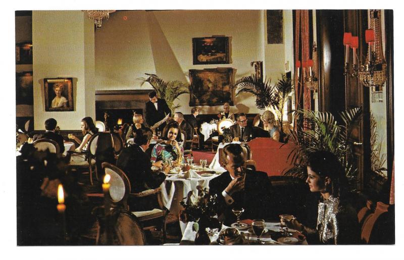IL Chicago Jacques French Restaurant Chateau Dining Room Advertising Postcard